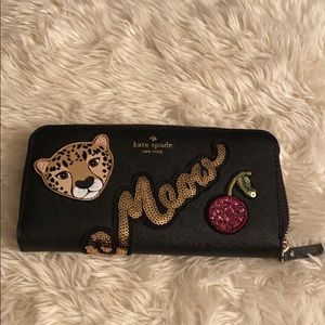 Kate Spade Leopard cherry wallet